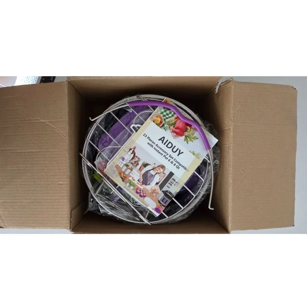 AIDUY 11 Pc Instant Pot Accessory Set Purple 6 & 8 Qt Pressure Cooker Kit NIP